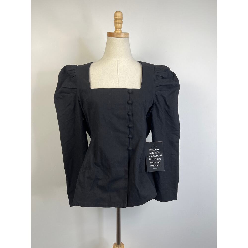 NWT Tuckernuck Black Calla Blouse - Picture 7 of 9